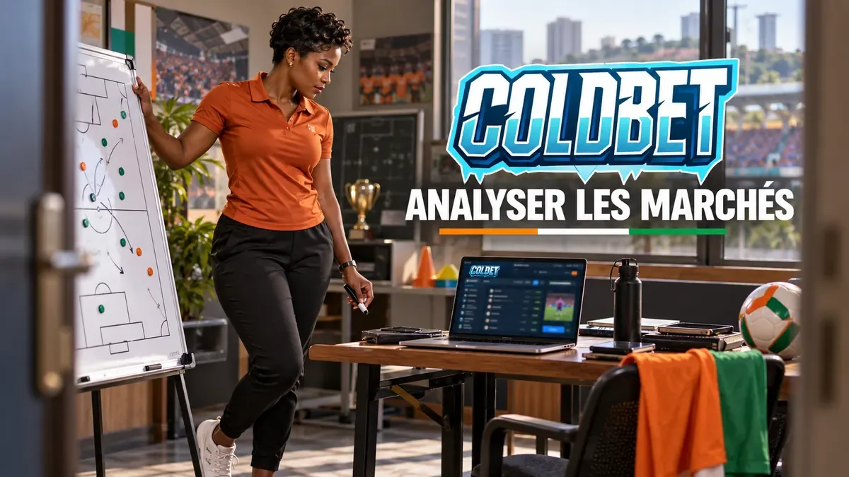 Analyste devant un tableau tactique et un ordinateur affichant les marchés d'un match de football